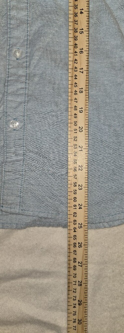 Vans Youth Size Large Light Blue Short Sleeve Button-Down Shirt - Picture 8 of 8